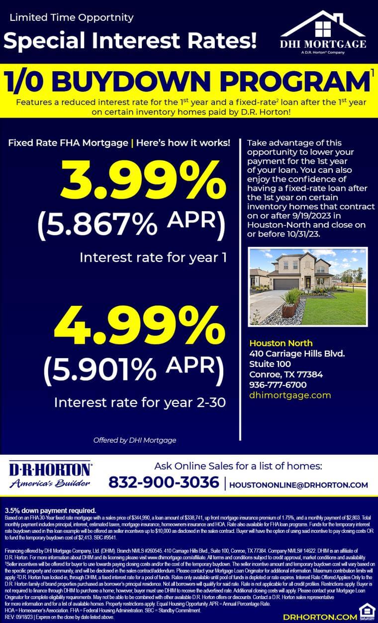 D.R. Horton Special Interest Rates Available for a Limited Time! Mill Creek Community